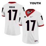 Youth Georgia Bulldogs NCAA #17 Josh Moran Nike Stitched White Legend Authentic College Football Jersey HIS2254XH